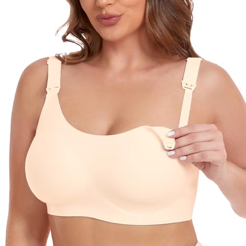 Image of Gailife Smooth Nursing Bras for Breastfeeding Maternity Bra for Pregnancy Seamless Bralettes with Comfort and Bra Extenders