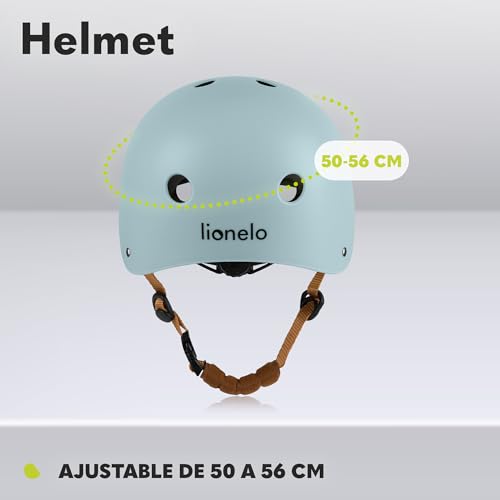 Miniatura 3 de Lionelo Helmet Casco Protector Bicicleta Infantil, Ajustable 50-56 Cm, Protector De Barbilla, Casco Para Niñas Y Niños Con Certificado Intertek, Talla S Blue