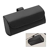 Dualshine Universal Car Sunglass Holder, Car Sun Visor Eye Glasses Case Holders Leather Sunglasses...