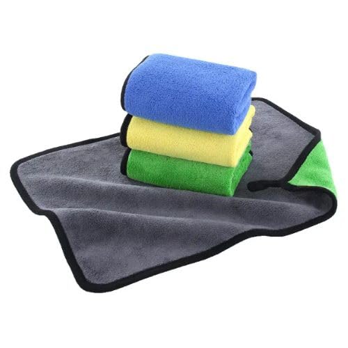 Luxury Harbor - Blue - Microfiber Car Cleaning Cloth - Absorbent, Lint-Free & Scratch-Free Towel - Effortless Cleaning - Professional Grade Auto Detailing Cloth - Gleaming Finish - 400 Gsm - 30*30 cm