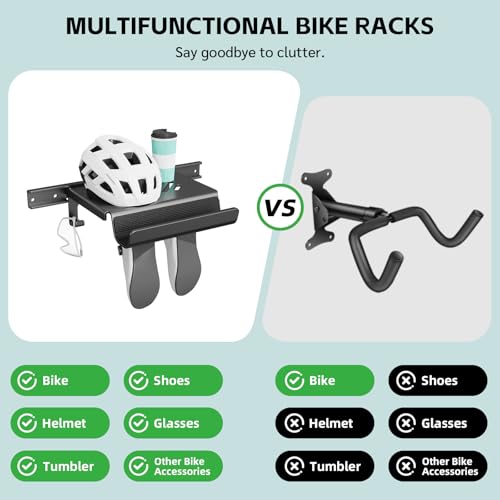 BEISHI Bike Wall Mount with Shelf