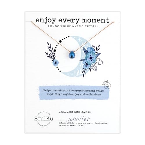 SoulKu Mystic Necklace for Women, Motivational Jewelry, Handmade Necklace With Crystals, Inspirational Stocking Stuffer Gift For Her, 18" Nylon Cord with 18K Gold Plated Stainless Steel Clasp2