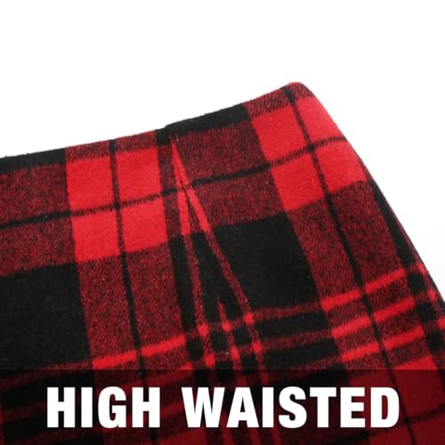 Image of IDEALSANXUN Womens High Waist Plaid Skirt Bodycon Pencil Wool Mini Skirts
