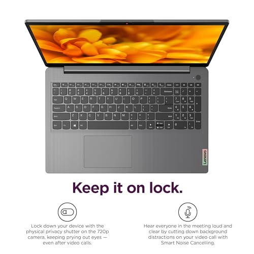 Image of Lenovo IdeaPad 3 15.6 inch FHD Touchscreen Laptop (16GB RAM, 256GB SSD, Intel Core i3 (> i5-1035G7)) Narrow Bezel, Webcam, 12-Hr Long Battery Life, NumPad, IST SD, Win 11 Home in S, Home & School - Grey