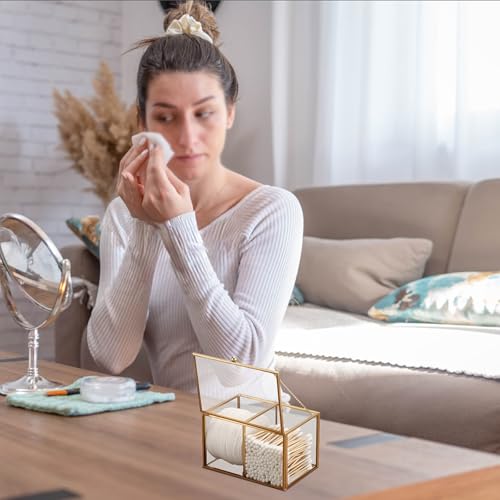 Tarros de almacenamiento de vidrio transparente SUMTree con tapa para baño 7