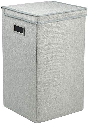 GreenWay GFL2500GR Collapsible, Grey Linen Laundry Hamper