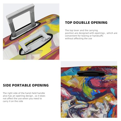 regal French Bulldog Elastic Travel Luggage Cover Travel Suitcase Protective Cover4