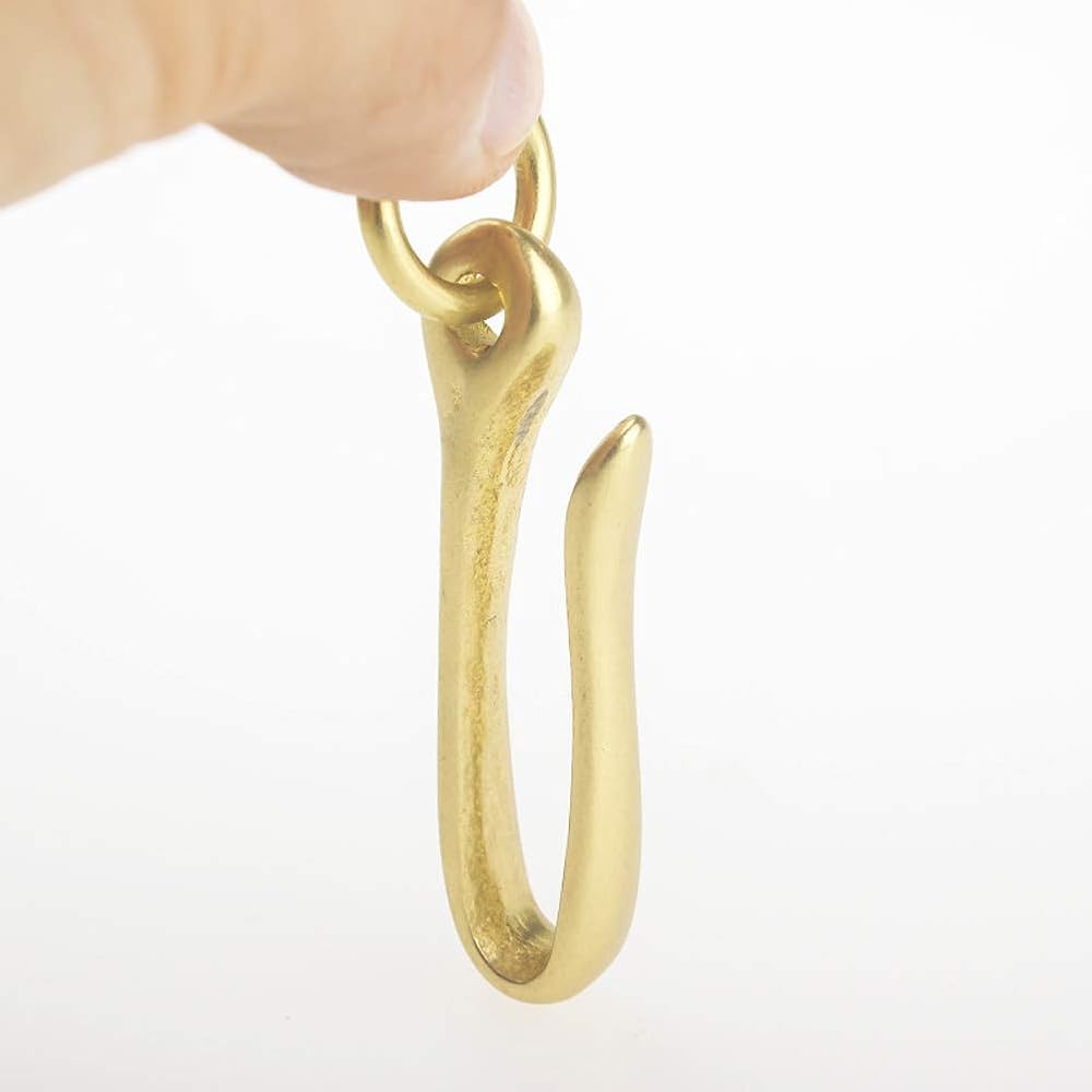 Amazon.com: lasenersm 1 Pieces Brass Belt Keyring U Hook FOB