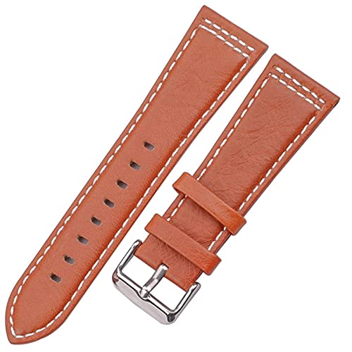 Bracelet de montre en cuir bleu ou orange pour changer de style