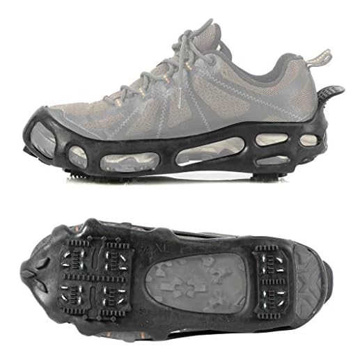 Anti-Slip Ice Snow Grips, 1 Pair Snow Traction Cleats with 24 Teeth, for Winter Walking Hiking Climbing Camping (S/M/L/XL, Black)