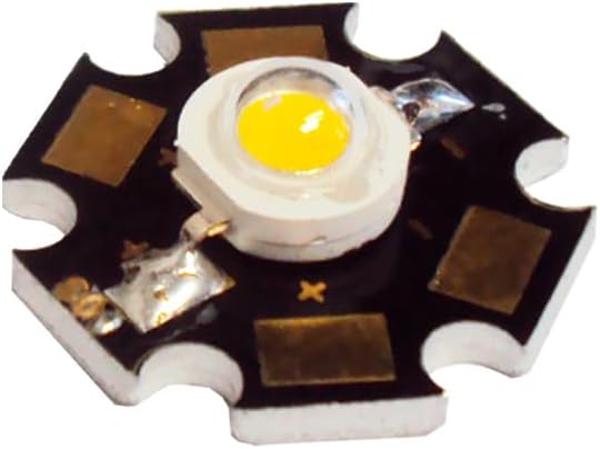 10 Pack High Power 1W LED Chip Ultra Bright Star Component, Multiple Wattages & Colors, Dimmable, Aluminum Heatsink Base