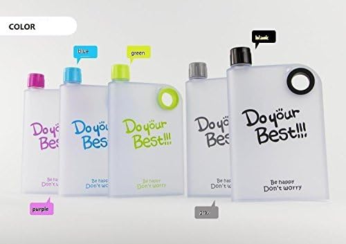 Arrison Memo Notebook Size Ultra Slim Water Bottle 380 Ml Clear 2 pcs Set (1+ 1)