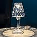 Lampada tavolo Ricaricabile cristallo forma diamante luce LED touch USB decorazione camera letto soggiorno camera degli ospiti ristorante sala pub