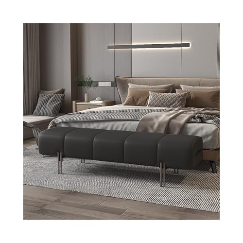 Taburete pie de Cama Taburete de cabecera for dormitorio, taburete frontal for cama, sofá cama de cuero, taburete minimalista for guardarropa, paquete suave, banco largo for zapatos Banco de Entrada(N