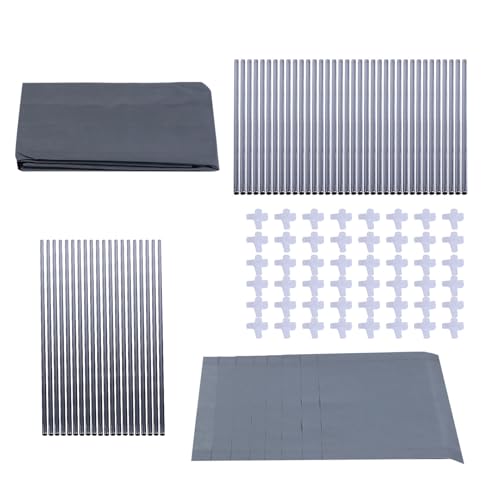 Perchero de metal Tnfeeon de 65 pulgadas con funda 3