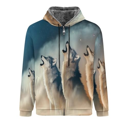 Sweat à capuche zippé polaire homme contre le froid et le vent