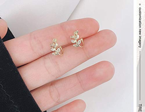 YDYDTTKD Orecchini a Clip a Foglia Senza Piercing Orecchini da Donna con Polsino in Vintage per Ragazze