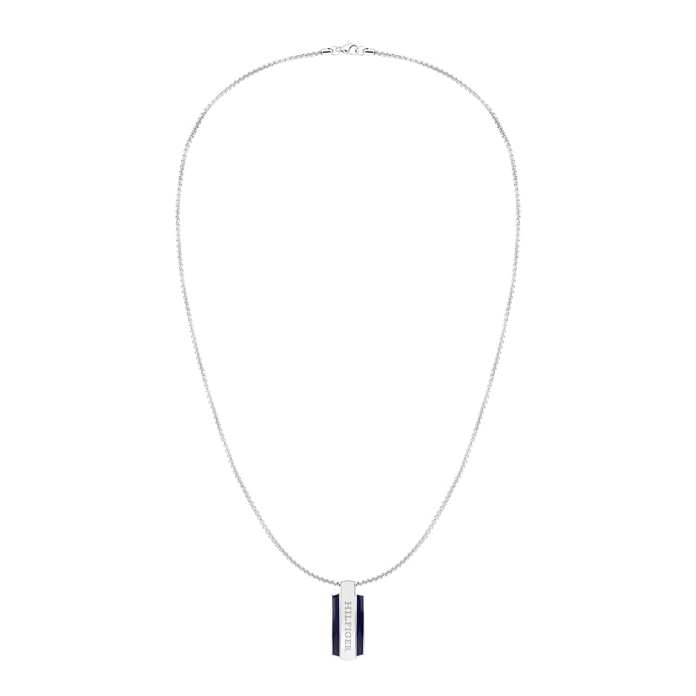 Tommy Hilfiger Jewelry Men's Pendant Necklace in Stainless Steel with an Engraved Plaque - 2790599