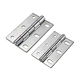 Asymmetric Waist Hole Hinge 304 Stainless Steel Industrial Machinery Equipment Cabinet 1Pcs(304 SS-Brushed-Large)