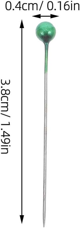 SUPVOX 24pcs White Pearl Head Straight Pins for Quilting Sewing, Decorative Corsage and Bouquet Fixing, Sewing Locating Pins for Fabric Crafts and DIY Jewelry Making