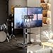 ONKRON Mobile TV Stand on Wheels for 32-75 Inch Screen, max Load 132 lbs, Height Adjustable TV Portable Stand, VESA 200x200-600x400, TV Cart Rolling TV Stand with Wheels and Shelf Black