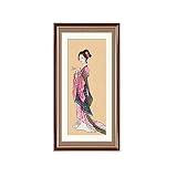 Beatuiful Oriental Ancient Chinese Women Asian Motive Stamped Cross Stitch Kit, 14.6" x 31.5"