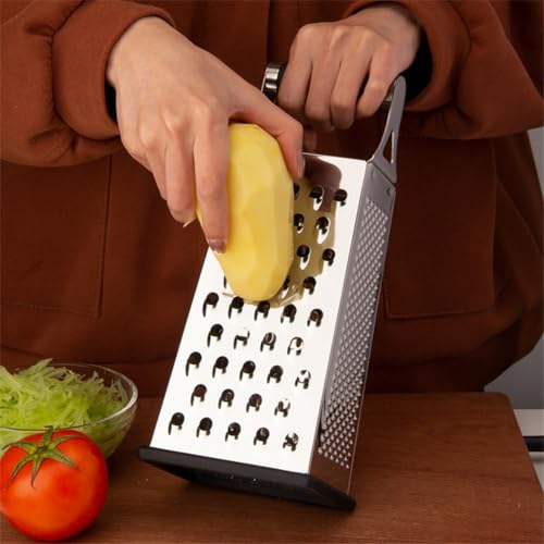 Rallador 4 caras de acero inoxidable con mango cómodo miniatura 6