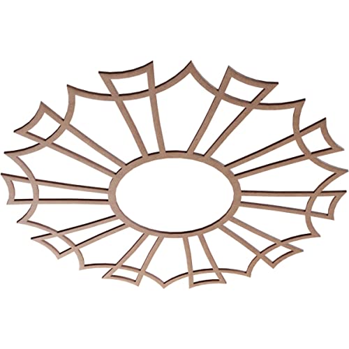 Image of Ekena Millwork 30 inchOD x 10 1 /2 inchID x 3 /8 inchT Augustus Wood Fretwork Pierced Ceiling Medallion, Wood (Paint Grade)