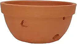 Vaso para Orquídeas Boa Nova Cerâmica Natural - M