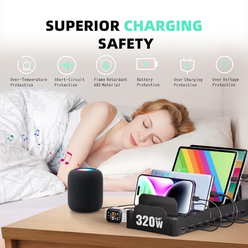 Zobirez 320W Charging Station For Multiple Devices thumb #3