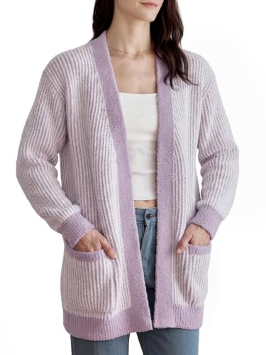 Image of Snuggle Sac Cardigan Sweaters for Women with Pocket Trendy Casual Long Sleeve Tops Open Front Fall Winter Coats