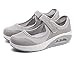Sandalias para Mujer Malla Merceditas Plataforma Ligero Zapatillas Sneaker Casual Zapatos de Deporte Mocasines Negros Veran 38 EU