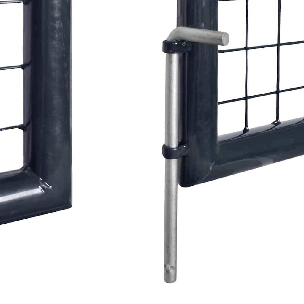 vidaXL Cancello da Giardino in Rete di Acciaio Zincato 300x200 cm Grigio