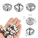 BigOtters 50 Pcs Jingle Bells for Crafting, 1 Inch Craft Bells Bulk for DIY, Home Christmas Decoration, Silver