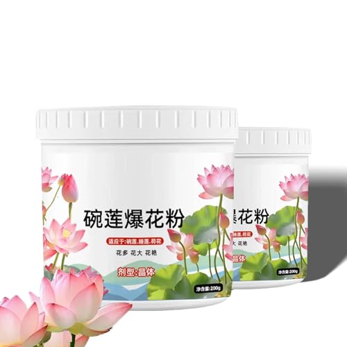 2 Stück Wasserpflanzendünger 400G, Lotuss Dünger-Lotuswachstum Pulver, Seerosen-Nährstoffblütendünger, Stärkerteichblüte Dünger, Teichpflanzen Nährstoff für Effektiver Pflanzenblüten-Booster