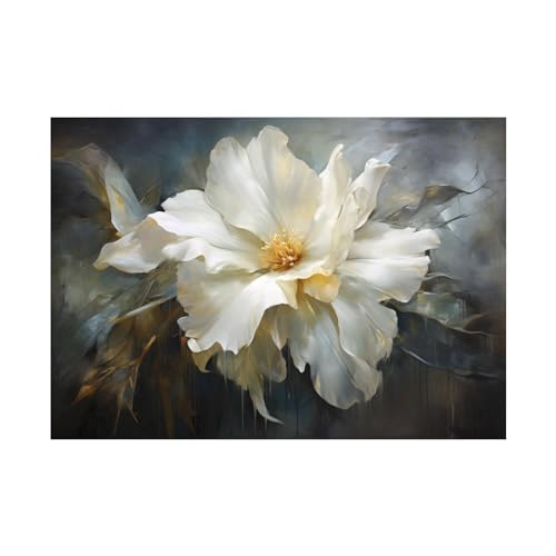 Tableaux decoration murale salon en toile non tissée design floral moderne format 50x70cm