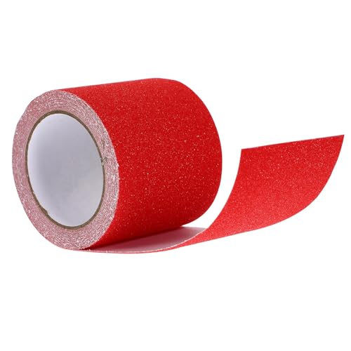 LIFKICH PVC����~�߃e�[�v 10cm×5m �ԐF ����~�߃X�g���b�v �K�i�p�X�e�b�J�[ �����O�Ή� �g���N�V�������� �K�i ���� �X���[�v�p�΍�