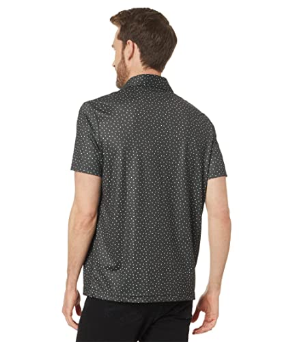 Polo à pois ombrés confortable XL noir pour éviter les hauts ternes