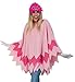 Produktbild KarnevalsTeufel Kostüm-Set Flamingo, 3-teilig Poncho,Vogelmaske und Handschuhe in weiß, Pink, Rosa | Paradiesvogel, exotisch