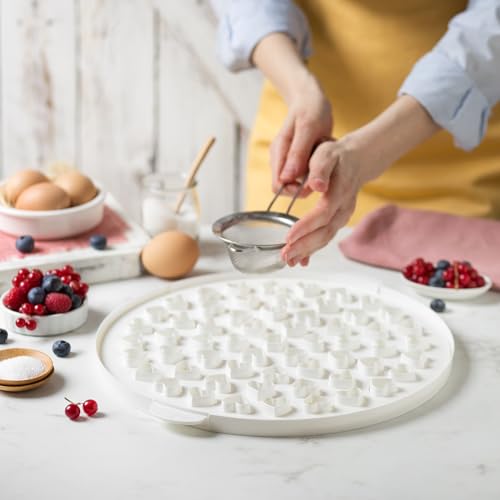 Decora Gitter Ausstecher Herzen, Kunststoff, weiß, 30 cm Kuchen – Ansicht 3