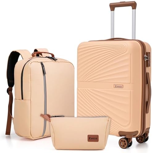 Carry On Luggage Set 22x14x9 Airline Approved Luggage Sets 3 Piec...