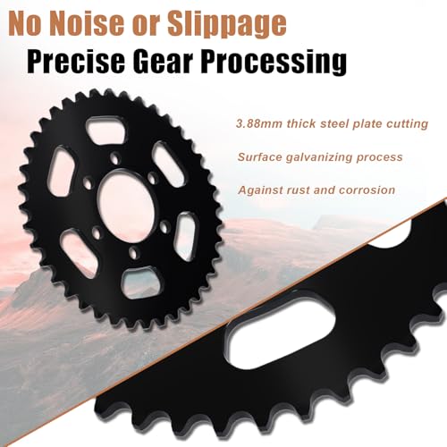 Image of JNDO Mini Bike Sprocket 40 Tooth 35 Chain Rear Sprocket Black Suitable for Coleman ct100 Sprocket Motovox Monster Moto TaoTao GK80 Gas Mega Moto Dirt Bike Go Kart Sprocket