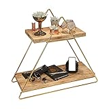 GOLDFARBENES EDELSTAHL : Die Metallrahmen des Badezimmer Regals bestehen aus goldfarbenem Edelstahl.