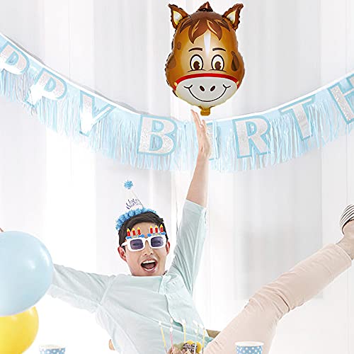 Horuius Horse Balloons Donkey Shaped Foil Mylar Balloon Farm Animals Balloons For Baby Shower Farm Animals Theme Birthday Party Supplies Decorations 5Pcs #TOP5