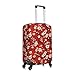 Yaxongx White Cherry Blossom Patterns Travel Luggage Cover Washable Suitcase Cover Elastic Fashion Stretch Suitcase Protector Travel Anti-Scratch Baggage Covers Fits 29-32 Inch Luggage
