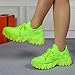 KVOTUU Platform Sneakers for Women Ladies Fashion Chunky Comfortable Casual Sneaker Slip on Tennis Walking Athletic Shoes Breathable Hands-Free Shopping Travel Mesh Gym Shoes Green