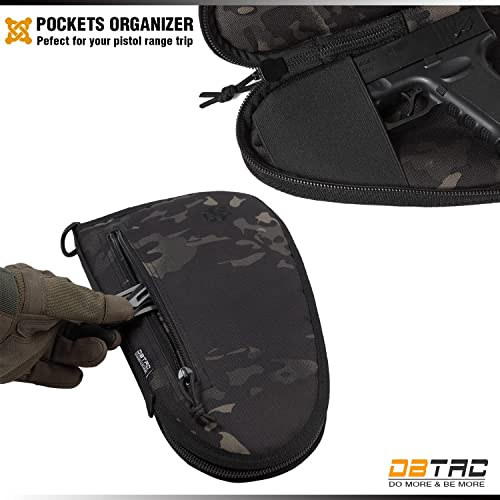DBTAC Single Padded Pistol Bag Large (Black Camo) + Range Bag XS for 1