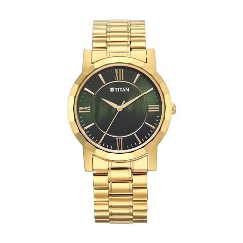 Titan Karishma Zing Quartz Analog Green Dial Stainless Steel Strap Watch for Men-1644YM05 (B0CZTTR3FY) Amazon Price History, Amazon Price Tracker