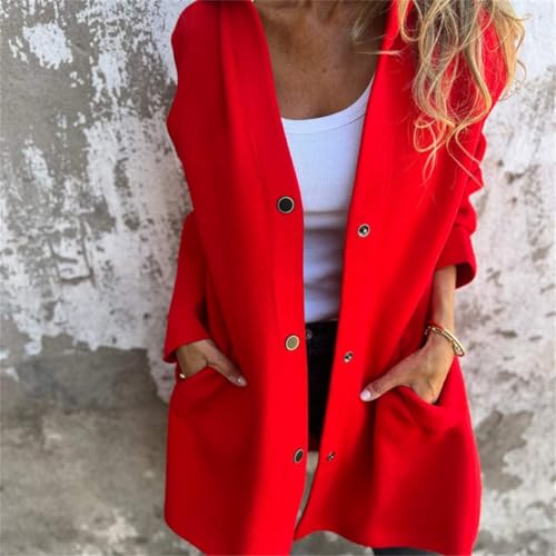 Casual Single Breasted Hooded Jacket, Pocket Drop Shoulder Button Front Overcoat2