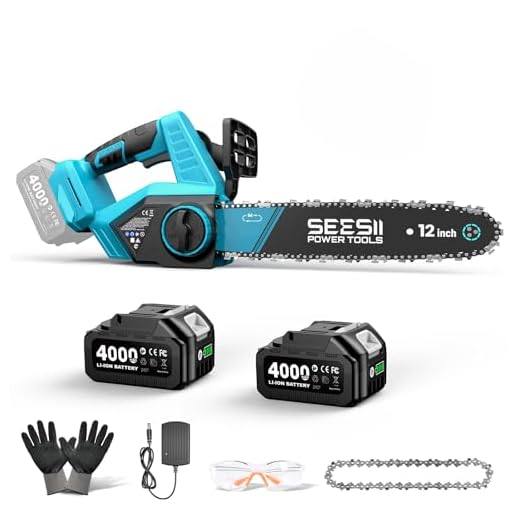 SEESII 12-Inch Electric Chainsaw Cordless, Brushless Motor